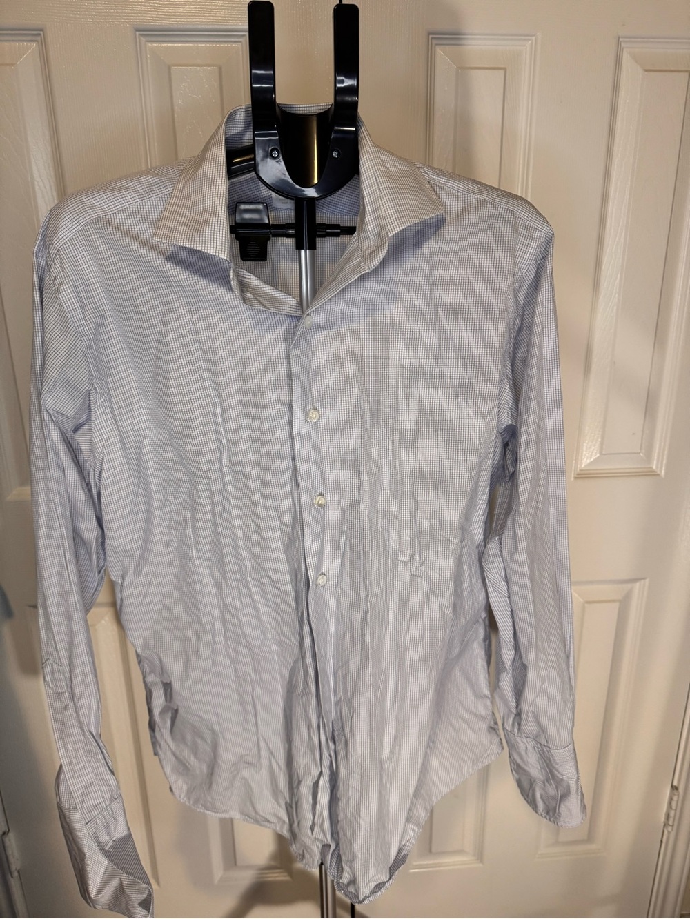 Brooks Brothers Light Blue Micro-Check Dress Shirt
